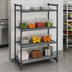 Thumbnail image #3 for Cambro Camshelving Basics Plus 4-Tier Stationary Starter Unit, 18 x 48 x 64 Inch, 3 Vented + 1 Solid Shelves, Brushed Graphite