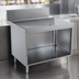 Thumbnail image #3 for Advance Tabco Prestige Supreme Underbar Stainless Steel Drainboard Cabinet, 18W x 30D x 36H