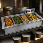 Thumbnail image #3 for Delfield N8759-D Drop-In Electric Hot Food Well, 4 Full-Size 12 x 20-Inch Pans, Wet/Dry, Individual Infinite Controls