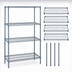 Thumbnail image #3 for Quantum 60-Inch W x 24-Inch D x 63-Inch H Gray Epoxy Stationary Wire Shelving Starter Kit