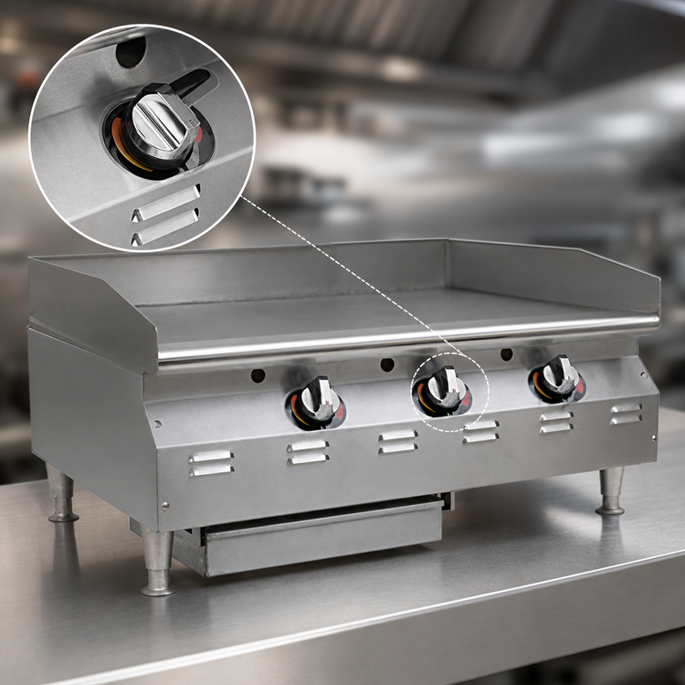 Product image #3 for RedHots Chef's Line Extra-Deep 36-Inch Countertop Natural Gas Griddle
