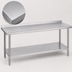 Thumbnail image #3 for Duke Stainless Steel Work Table with 1-1/8-Inch Riser and Stainless Undershelf, 144-Inch Long x 36-Inch Deep
