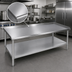 Thumbnail image #3 for John Boos Stallion 72-Inch x 30-Inch 18-Gauge Stainless Steel Equipment Stand with Adjustable Undershelf