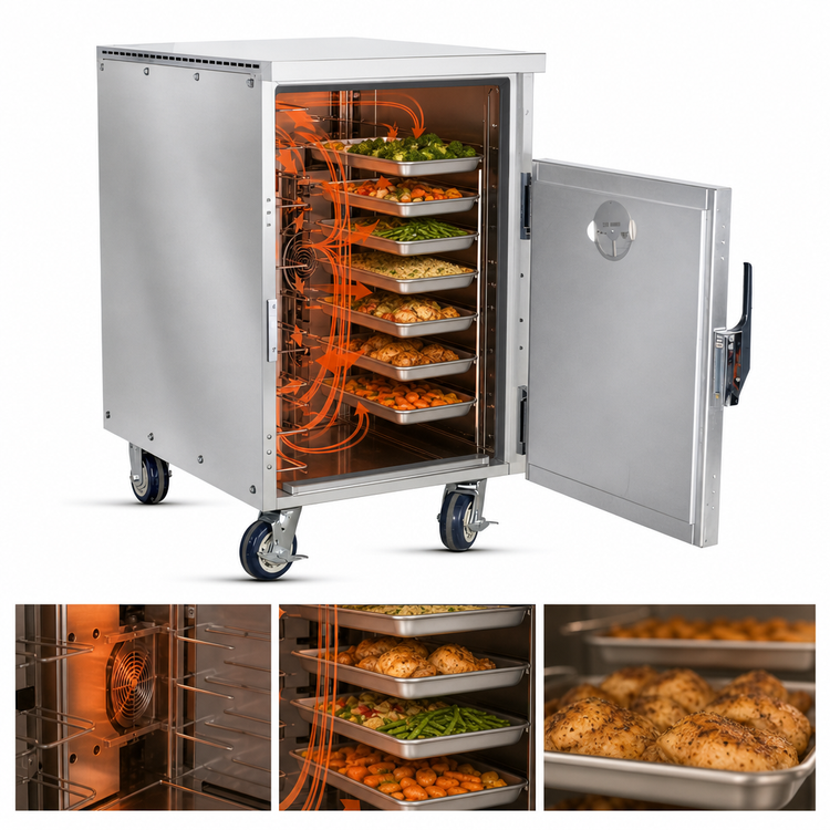 Product image #3 for Mid-Size Mobile Cook-and-Hold Cabinet, 7 Full-Size Sheet Pans, Stainless Steel