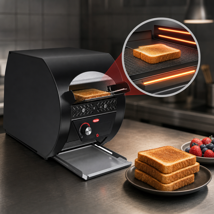 Product image #3 for Hatco Toast-Qwik® TQ3-20 Countertop Horizontal Conveyor Toaster, 208V, 2-Inch Opening