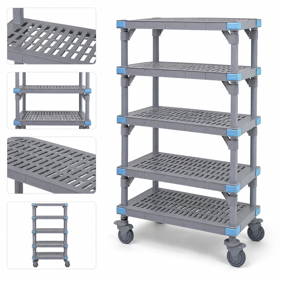 Five Open Grid Shelves