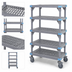 Thumbnail image #3 for Millenia 5-Shelf Mobile Polymer Starter Shelving Unit, 72 W x 18 D x 62 H