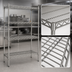 Thumbnail image #3 for Eagle Group Valu-Master Red-i-Pak 4-Tier Wire Shelving Unit, 36 in. W x 18 in. D x 74 in. H, Pewter Gray Epoxy