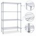 Thumbnail image #3 for Eagle Group 60-Inch x 21-Inch x 74-Inch 4-Tier Chrome-Plated Wire Starter Shelving Unit