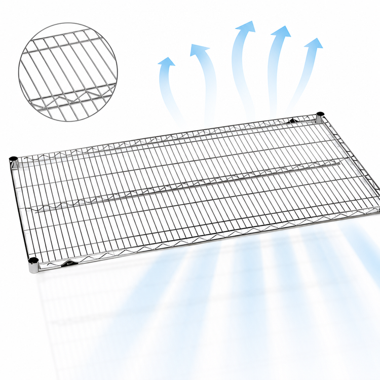 Product image #3 for Metro Super Erecta Super Wide Stainless Steel Wire Shelf, 72 x 36 Inches