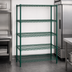 Thumbnail image #3 for Quantum 60-Inch W x 30-Inch D x 54-Inch H 5-Shelf Wire Shelving Starter Kit, Green Epoxy