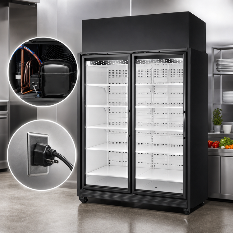 Product image #3 for True Two-Section Low Temp Glass Door Freezer Merchandiser, Self-Contained, 77.9 Cu. Ft.
