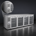 Thumbnail image #3 for True Premier Bar 108-Inch Four-Section Refrigerated Back Bar Cooler with Stainless Steel Top and Locking Glass Doors