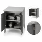 Thumbnail image #3 for John Boos EBHS4-30108 108 x 30-Inch Stainless Steel Enclosed Work Table, Cabinet Base, 14-Gauge 300-Series Flat Top