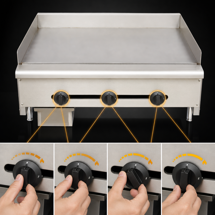Product image #3 for Wells HDG-4830G 48-Inch Countertop Natural Gas Griddle with Manual Controls