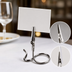 Thumbnail image #3 for American Metalcraft Stainless Steel Alligator Clip Menu Card Holder, 3-1/2 Inch High, S Base