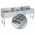 Thumbnail image #3 for Advance Tabco Special Value Series 4-Compartment Underbar Sink Unit with Left and Right Drainboards