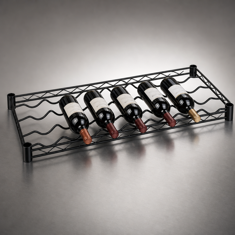 Product image #3 for Eagle Group Cradle Wire Wine Shelf, 48 x 14 Inches, Black Epoxy Finish