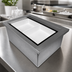 Thumbnail image #3 for TableCraft Portable Insulated Single Ice Well Without Lid, Fits 1 Full-Size Template, Brushed Aluminum, Clear