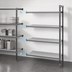 Thumbnail image #3 for Cambro Camshelving Basics Plus 4-Tier Solid Polymer Add-On Shelving Unit, 18 x 42 x 84 Inches, Brushed Graphite