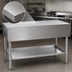 Thumbnail image #3 for Eagle Group 48-Inch Stainless Steel Utility Serving Counter with Solid Top and Open Base