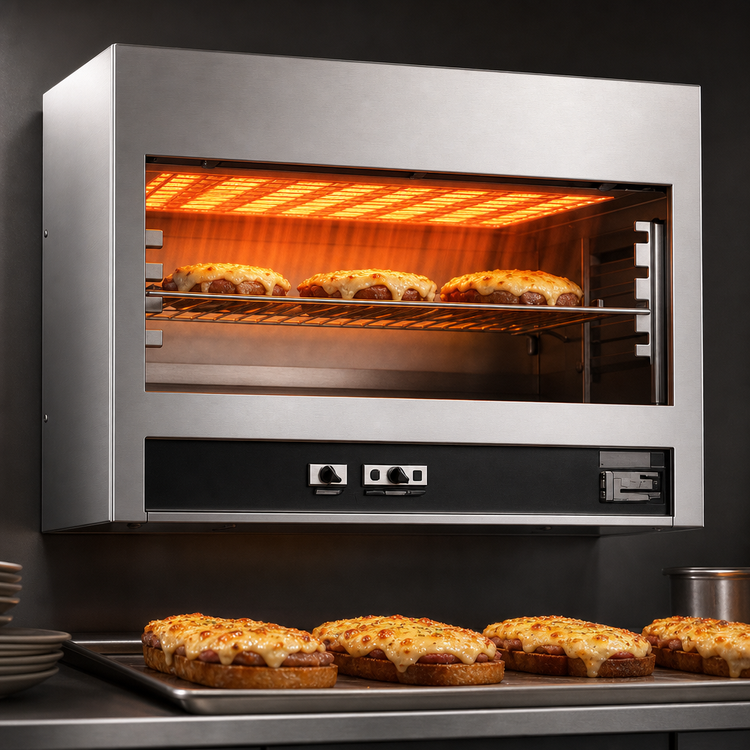 Product image #3 for 36-Inch Electric Wall-Mounted Cheesemelter with 4-Position Chrome Rack