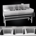 Thumbnail image #3 for Spec-Bar Three-Compartment Underbar Sink Unit with Right Drainboard, 72 x 19 Inch, 304 Stainless Steel