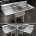 Thumbnail image #3 for Krowne Royal Series 1-Compartment Commercial Sink with Left and Right Drainboards