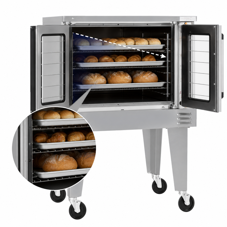 Product image #3 for Southbend Platinum Single-Deck Bakery-Depth Gas Convection Oven with Independent Doors
