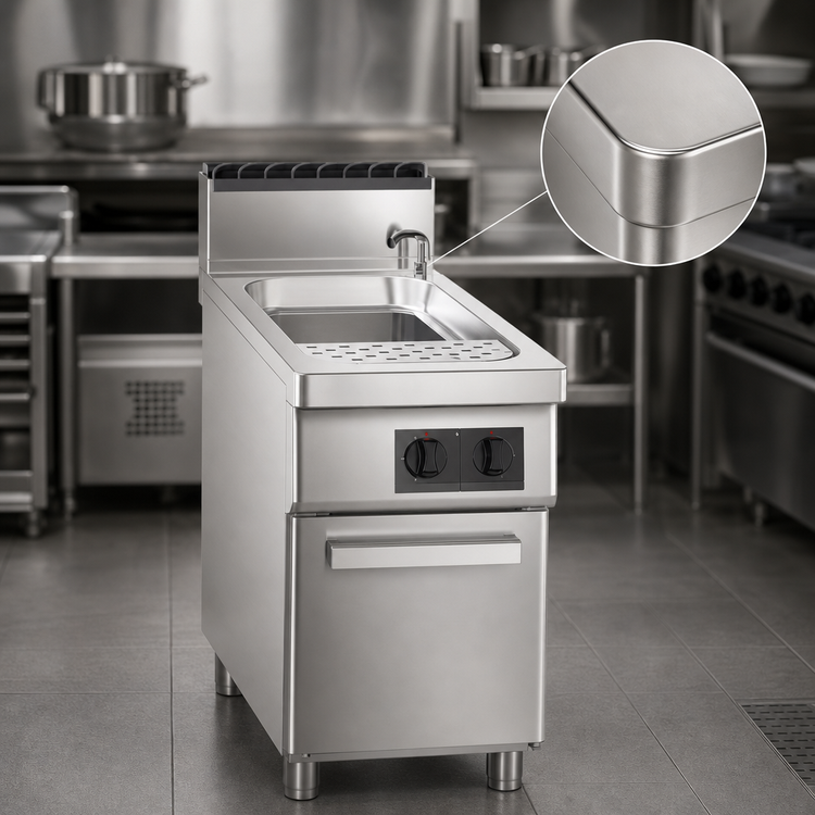 Product image #3 for Trento Single Tank Natural Gas Pasta Cooker with Top-Mount Faucet, 11.89-Gallon Floor Model
