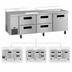 Thumbnail image #3 for Hoshizaki Steelheart 93-Inch Three-Section Stainless Steel Worktop Refrigerator with 1 Door and 4 Drawers