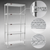 Thumbnail image #3 for Eagle Group 5-Tier Starter Wire Shelving Unit, 24 Inch W x 21 Inch D x 74 Inch H, Chrome-Plated