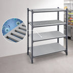 Thumbnail image #3 for Cambro Camshelving® Basics Plus CBSK2142VS4580 Stationary 21-Inch x 42-Inch 4-Shelf Solid & Vented Polymer Shelf Kit, Brushed Graphite