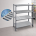 Thumbnail image #3 for Cambro Camshelving Basics Plus 21-Inch x 42-Inch 4-Shelf Solid & Vented Shelf Kit, Brushed Graphite