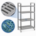 Thumbnail image #3 for Cambro Camshelving Elements XTRA 4-Tier Vented Stationary Polymer Shelving Starter Unit, 21 x 72 x 64 Inches, Speckled Gray
