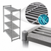 Thumbnail image #3 for Cambro Camshelving Basics Plus 4-Tier Stationary Vented Polymer Shelving Starter Unit, 18 x 42 x 84 Inches, Brushed Graphite