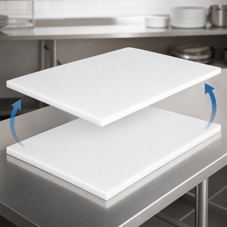 Product image #3 for John Boos 72" x 36" 3-Piece Reversible Poly Work Table Top Replacement