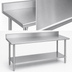 Thumbnail image #3 for Duke 72-Inch x 24-Inch Stainless Steel Work Table with 5-Inch Riser and Undershelf