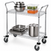 Thumbnail image #3 for Quantum Gray Epoxy Antimicrobial 2-Shelf Wire Utility Cart, 42 x 24 x 37-1/2 Inch