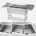 Thumbnail image #3 for Advance Tabco FS-3-2430-24RL 3-Compartment Fabricated Sink with 24-Inch Left and Right Drainboards