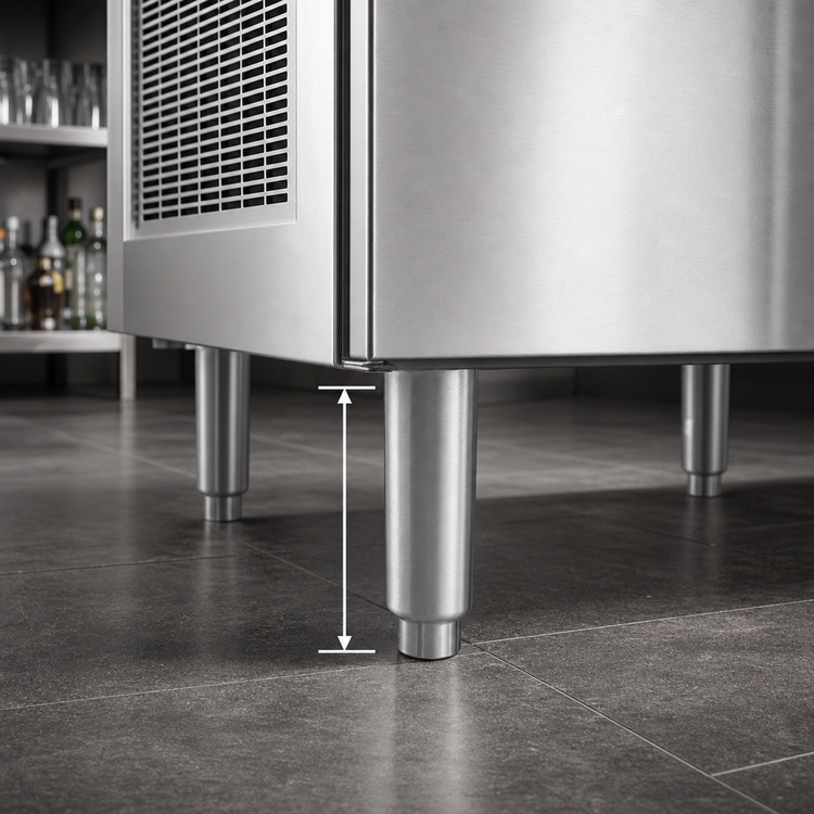 Product image #3 for Krowne 6-Inch Stainless Steel Back Bar Cooler Legs, Set of 4