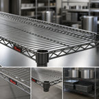 Thumbnail image #3 for Eagle Group Valu-Master QA2472V Quad-Adjust Wire Shelf, 72 x 24 Inches, Pewter Gray Epoxy, 600 lb. Capacity Case of 2