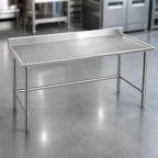 Thumbnail image #3 for Eagle Group Spec-Master T24108STEM-BS Stainless Steel Marine Series Work Table, 108 x 24 in, 14-Gauge Top, 4-1/2-in Backsplash