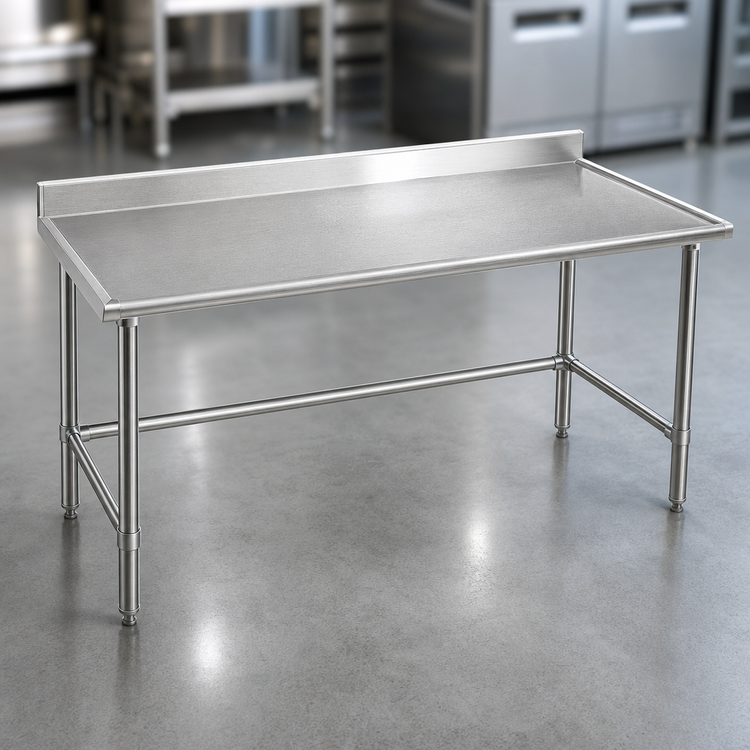 Product image #3 for Spec-Master Marine Series Stainless Steel Work Table, 108 x 24 Inches, 4-1/2-Inch Backsplash