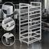 Thumbnail image #3 for Channel Standard Series Aluminum Cafeteria Tray Rack, Single Section, End Load, 20-Tray Capacity, 21 x 30 x 70 Inches