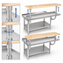 Thumbnail image #3 for Advance Tabco Adjustable Stainless Steel Plate Shelf for Equipment Stands, 48 x 10 x 25 Inches