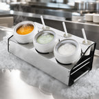 Thumbnail image #4 for Eurodib USA Nemox 0036000400R01 Countertop Cold Buffet Station, Stainless Steel, 3 x 1.5 L Double-Lined Bowls