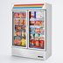 Thumbnail image #3 for True 54-Inch Two-Section Glass Door Freezer Merchandiser, Self-Contained Bottom Mount, White
