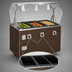 Thumbnail image #3 for Vollrath 2-Series Affordable Portable 3-Well Hot Food Station Deluxe with Buffet Breath Guard and Lights, Walnut Woodgrain