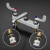Thumbnail image #3 for T&S Brass 8-Inch Center Deck Mount Workboard Faucet with 6-Inch Cast Swivel Spout and Wrist Handles